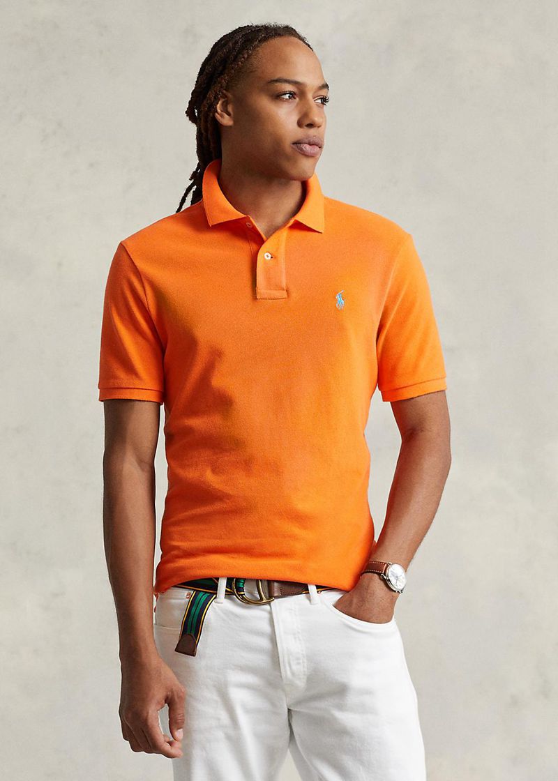 Poleras Polo Polo Ralph Lauren Hombre Slim Fit Mesh Chile Naranjas PGJUF-3186